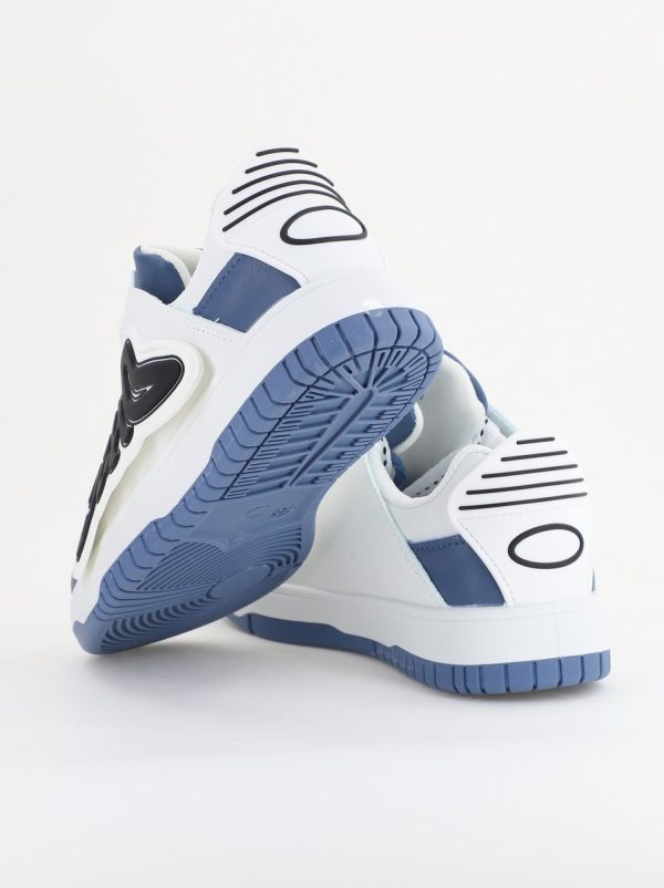 Sneakers damă sport piele ecologică Alb cu Albastru (BS296EV2401652) 120