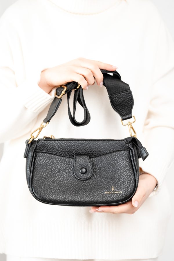 Poșetă Dama Casual de Umar din Piele Ecologică Negru Regina Schrecker BS3764RS2402005 121