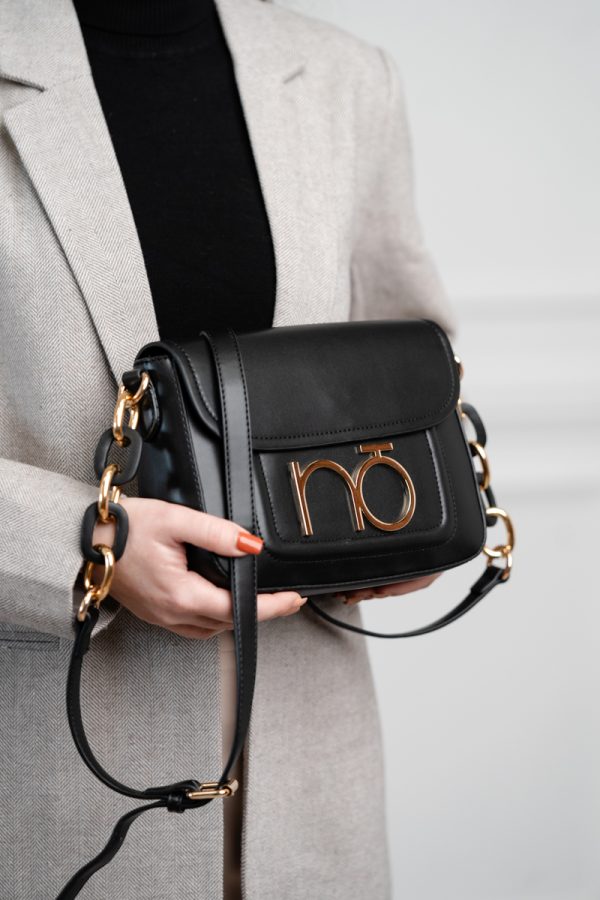 Geanta crossbody cu lanț decorativ Neagră Nobo NBAG-R0570-C020 121
