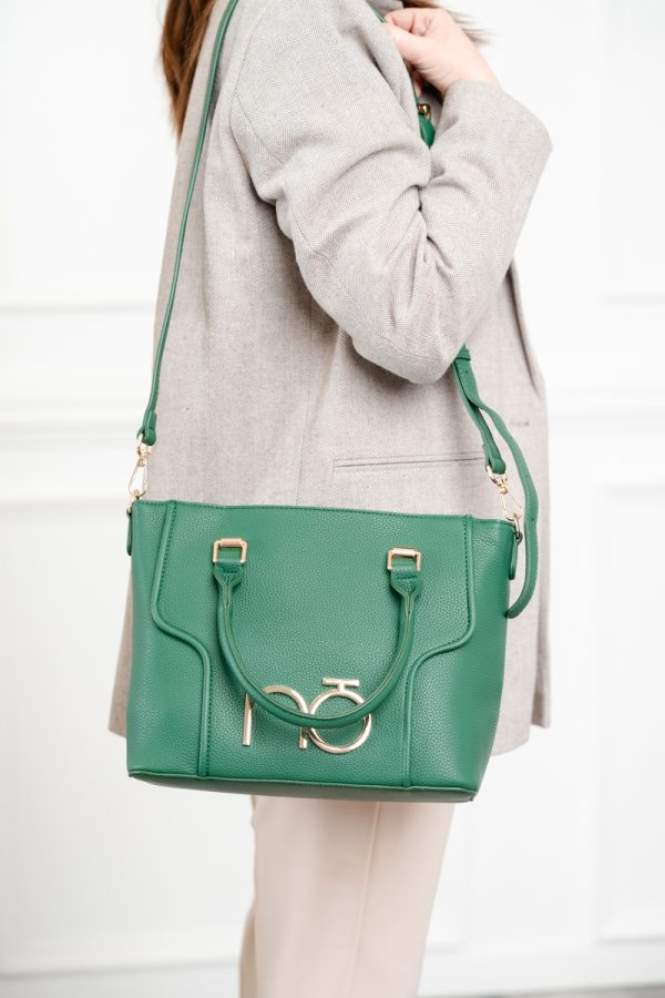 Geanta damă Shopper dreptunghiulară piele ecologică Verde Nobo NBAG-R0680-C008 121