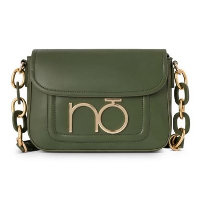 Geanta crossbody cu lanț decorativ Verde Nobo NBAG-R0570-C008