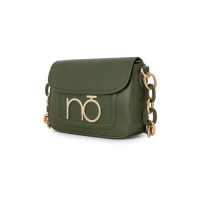 Geanta crossbody cu lanț decorativ Verde Nobo NBAG-R0570-C008