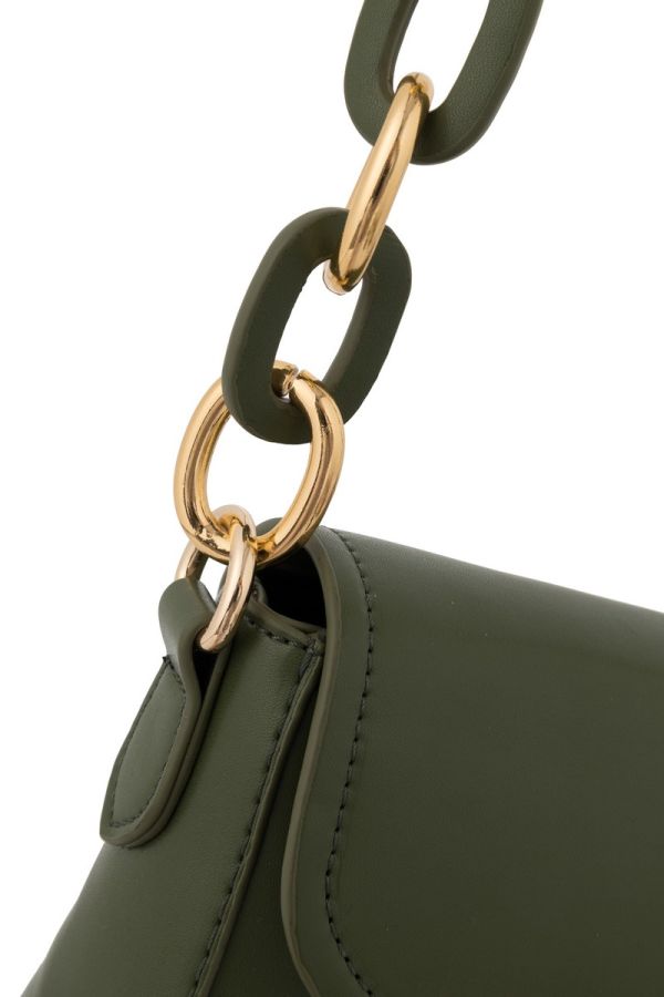 Geanta crossbody cu lanț decorativ Verde Nobo NBAG-R0570-C008 124