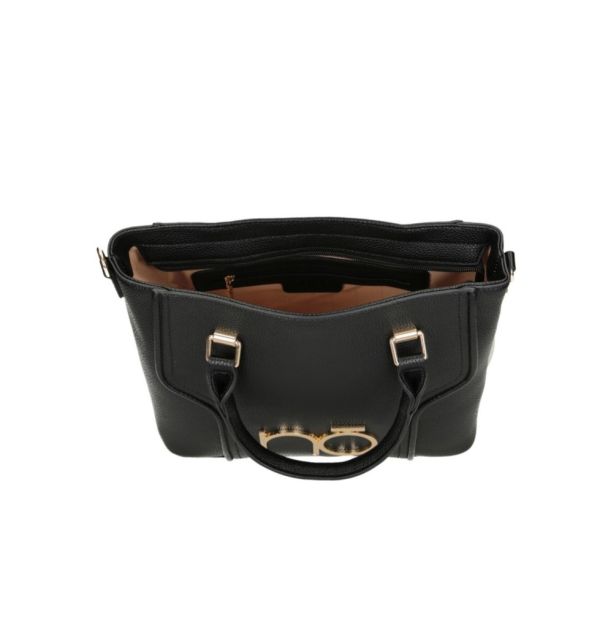 Geanta damă Shopper dreptunghiulară piele ecologică Neagră Nobo NBAG-R0680-C020 126