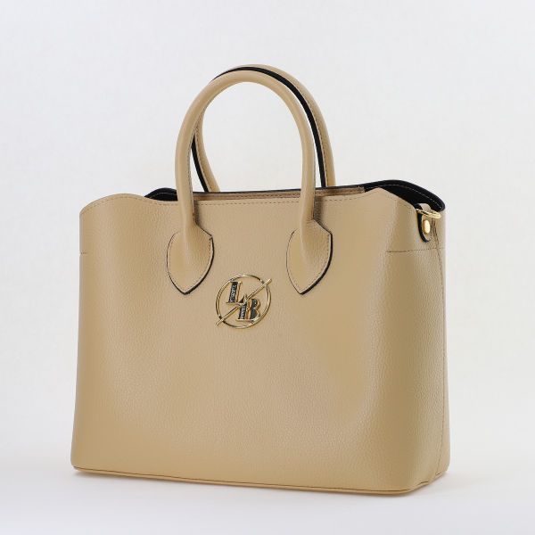 Geanta Bej - Geantă damă casual piele ecologică Bej închis Laura Biaggi BS59JS2402204