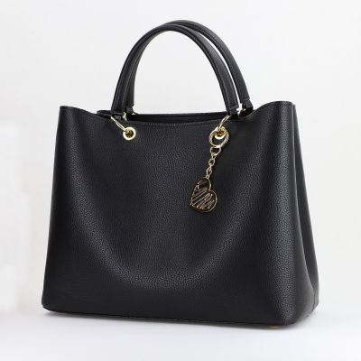 Geantă damă casual piele ecologică  Negru mat Laura Biaggi BS295JS2402214