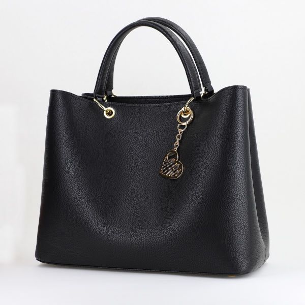 Geanta Casual Dama - Geantă damă casual piele ecologică  Negru mat Laura Biaggi BS295JS2402214