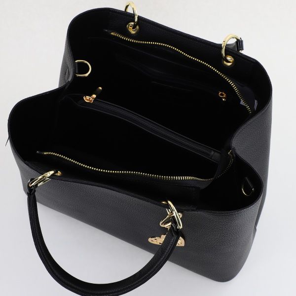Geantă damă casual piele ecologică  Negru mat Laura Biaggi BS295JS2402214 121