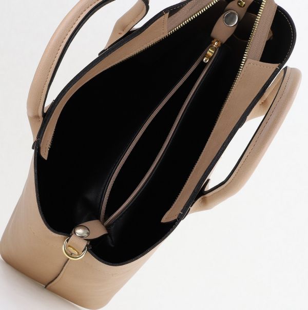 Geantă damă casual piele ecologică Taupe Laura Biaggi BS59JS2402206 121