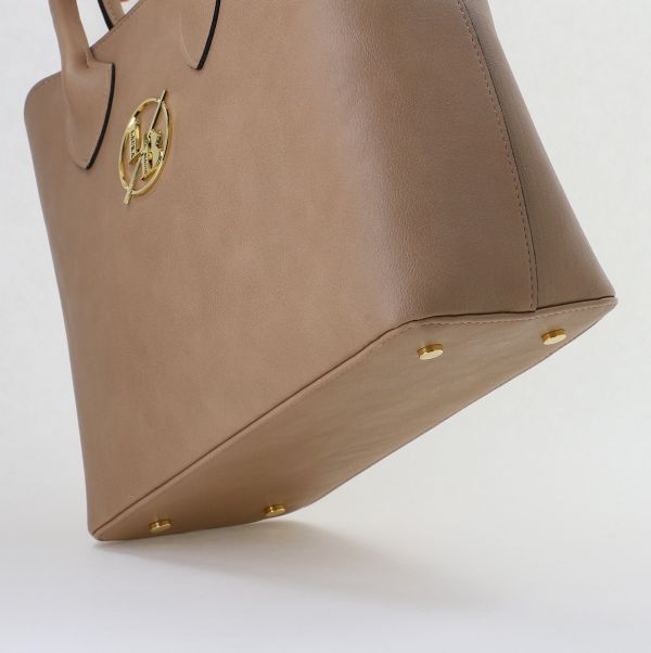 Geantă damă casual piele ecologică Taupe Laura Biaggi BS59JS2402206 122