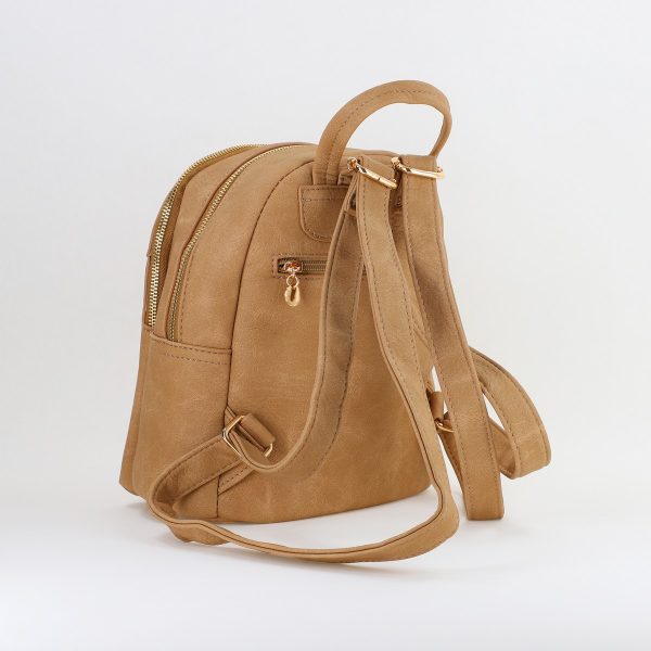 Mini Rucsac Damă din Piele Ecologică Maro - Lulu Castagnette (BS24031RU2401021) 121