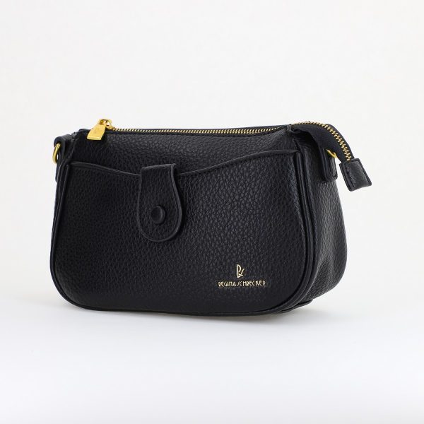 Geanta Umar Dama Casual - Poșetă Dama Casual de Umar din Piele Ecologică Negru Regina Schrecker BS3764RS2402005