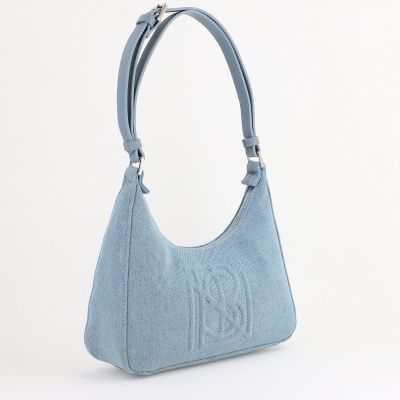 Geantă damă material sintetic denim albastru deschis Bestini (BS91026BV2402262)