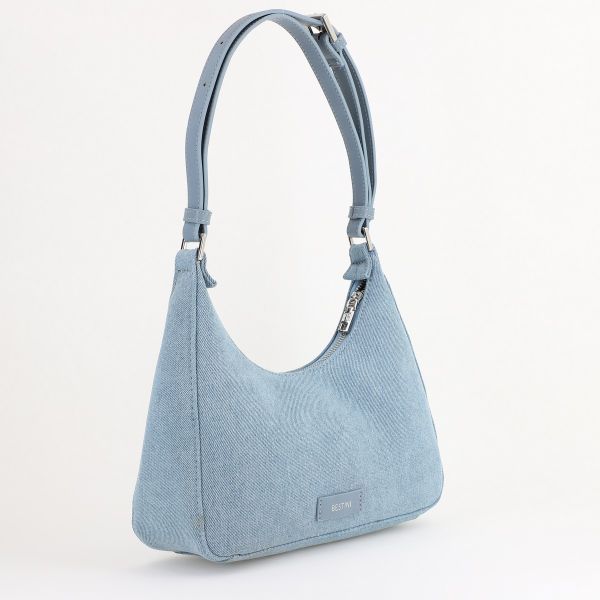 Geantă damă material sintetic denim albastru deschis Bestini (BS91026BV2402262) 122