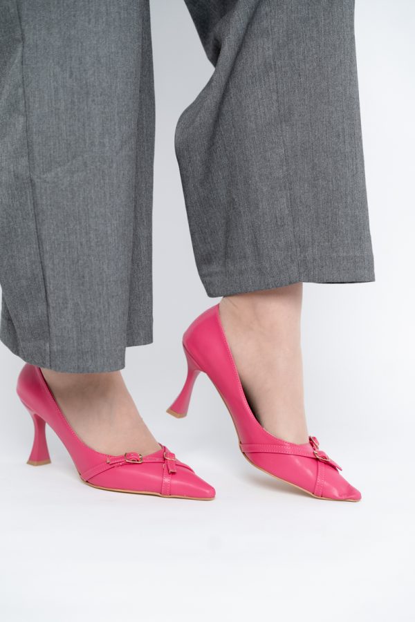 Pantofi Damă Stiletto Fuchsia Mat din Piele Ecologică BS0200AY2411179 121