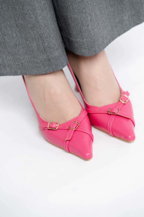 Pantofi Damă Stiletto Fuchsia Mat din Piele Ecologică BS0200AY2411179 123