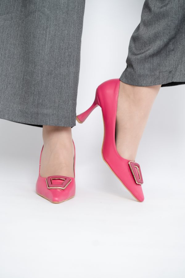 Pantofi Damă Stiletto Fuchsia Mat din Piele Ecologică (BS0202AY2411194) 119