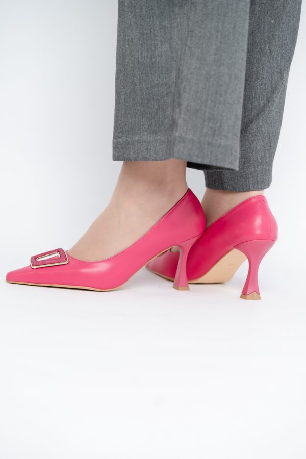 Pantofi Damă Stiletto Fuchsia Mat din Piele Ecologică (BS0202AY2411194) 123