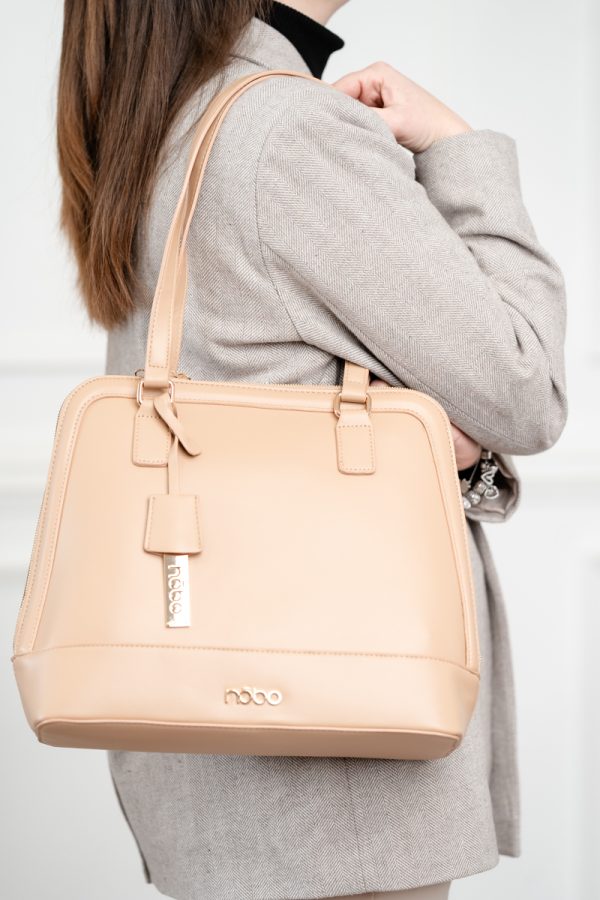 Geantă tip Servietă elegantă de Femei piele eco Nobo de culoare bej NBAG-R0810-C015 121