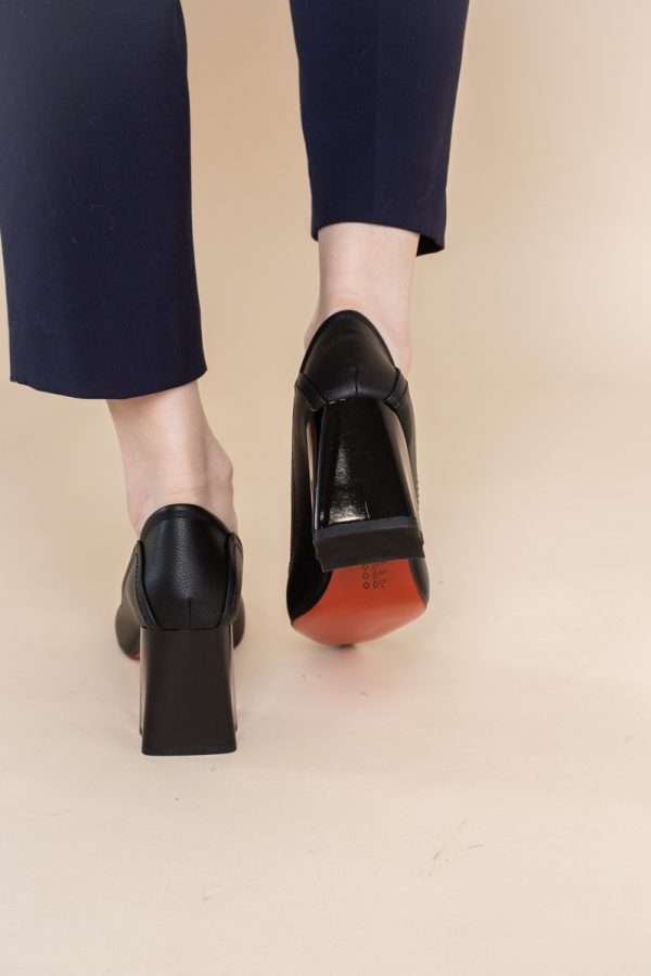 Pantofi Dama Toc Piele Ecologica negru vid (BS2001D2402769) 121