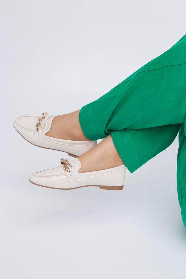 Balerini Dama Eleganti cu Design Lanț Piele Ecologica Bej Mat-BS2069BA2402794 119
