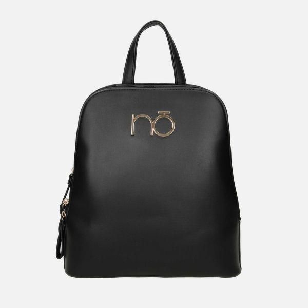 Rucsac elegant NOBO cu două compartimente, piele ecologică negru NBAG-R0180-C020 122