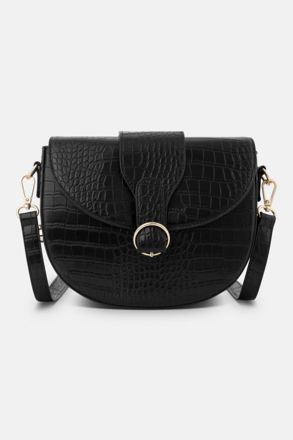 Geantă damă casual tip poștaș cu bretea pentru umar Neagră Nobo NBAG-R0780-C020 124