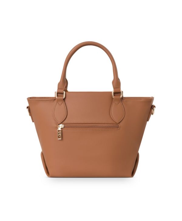 Geantă casual de femei de mână cu imitație de catifea caramel Nobo NBAG-R1070-C017 122