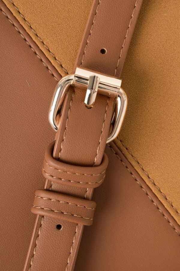 Geantă casual de femei de mână cu imitație de catifea caramel Nobo NBAG-R1070-C017 125