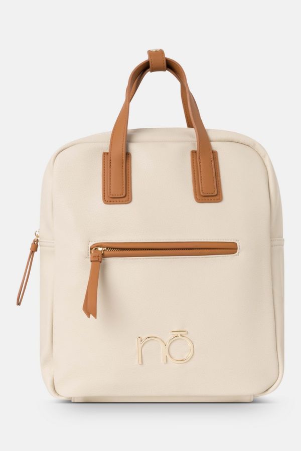 Rucsac casual NOBO cu un compartiment din piele ecologică Maro NBAG-R1170-C017 126