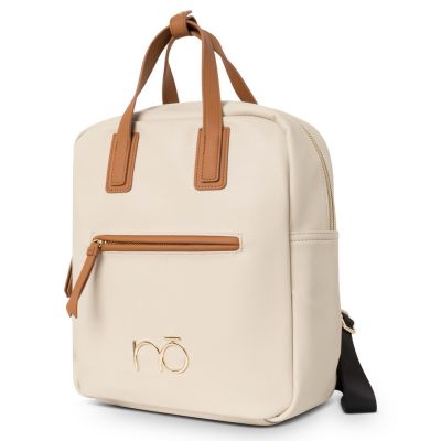 Rucsac casual NOBO cu un compartiment din piele ecologică Bej NBAG-R1170-C015