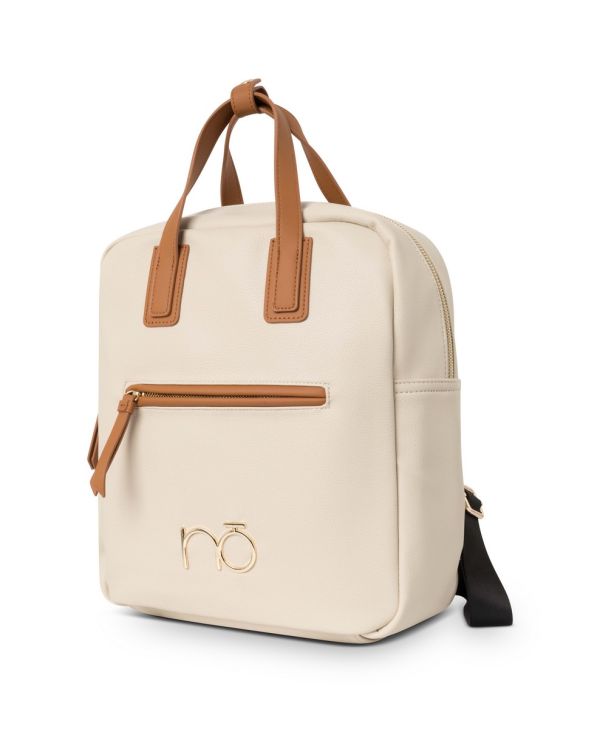 Rucsac Bej Dama - Rucsac casual NOBO cu un compartiment din piele ecologică Maro NBAG-R1170-C017