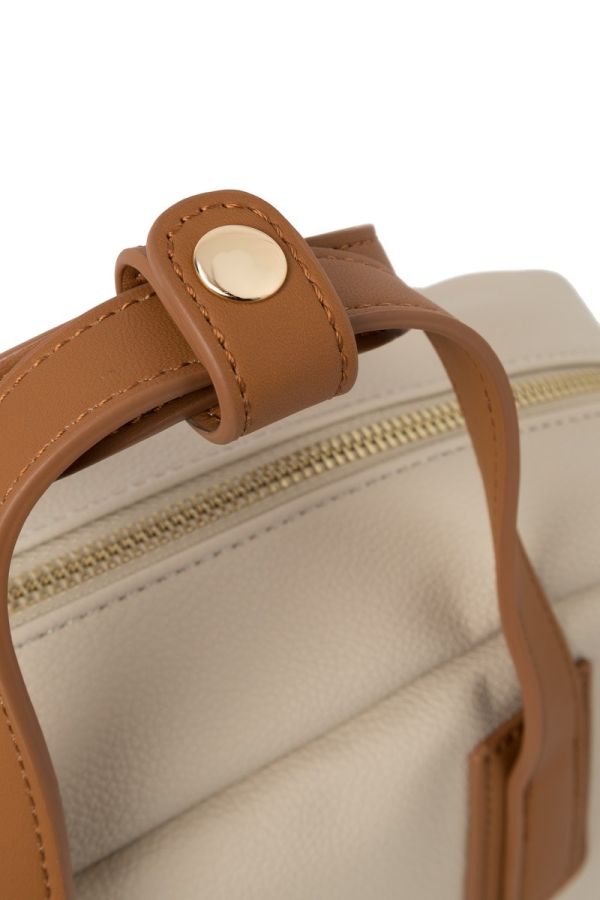 Rucsac casual NOBO cu un compartiment din piele ecologică Maro NBAG-R1170-C017 122