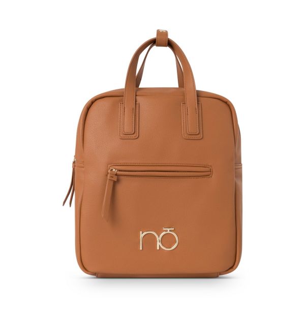 Rucsac casual NOBO cu un compartiment din piele ecologică Maro NBAG-R1170-C017 122