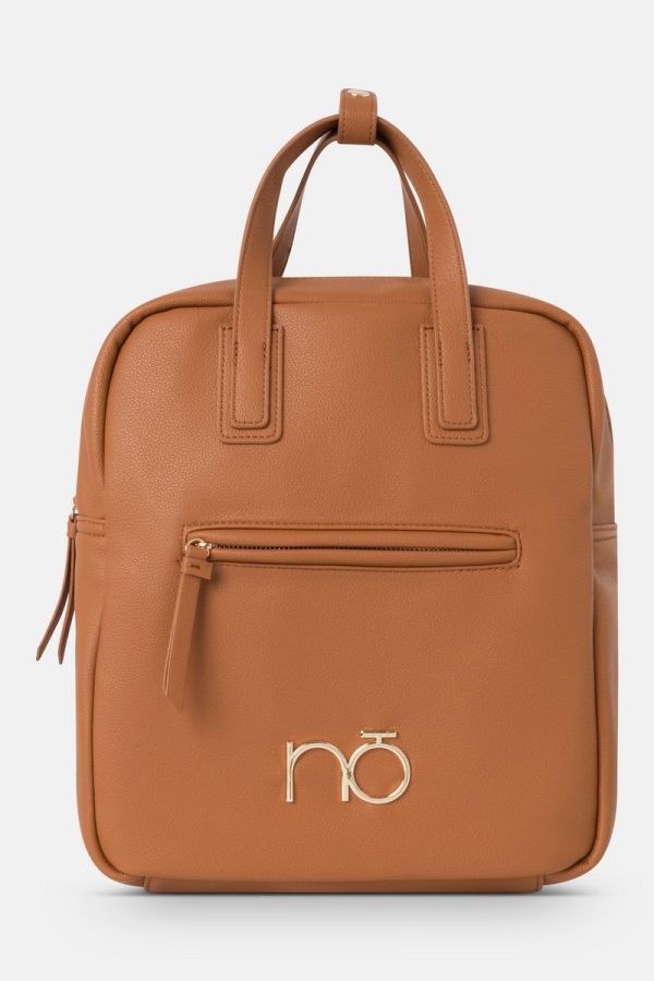 Rucsac casual NOBO cu un compartiment din piele ecologică Maro NBAG-R1170-C017 123