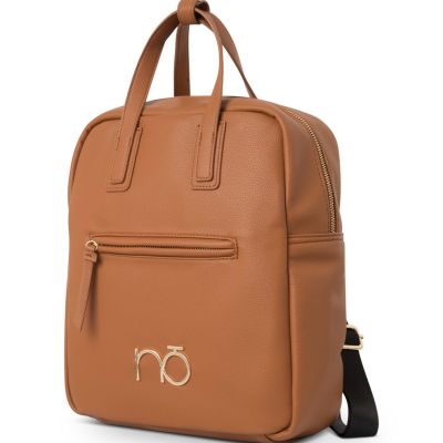 Rucsac casual NOBO cu un compartiment din piele ecologică Maro NBAG-R1170-C017