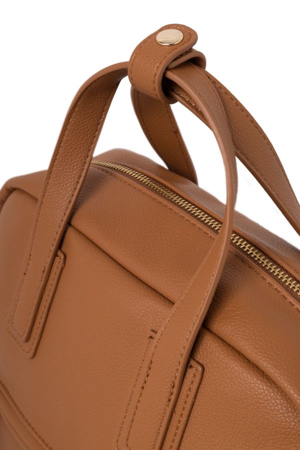 Rucsac casual NOBO cu un compartiment din piele ecologică Maro NBAG-R1170-C017 127