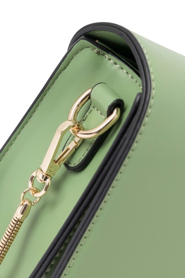 Geantă femei casual de umar cu clapetă piele ecologică verde Nobo NBAG-R1570-C008 126
