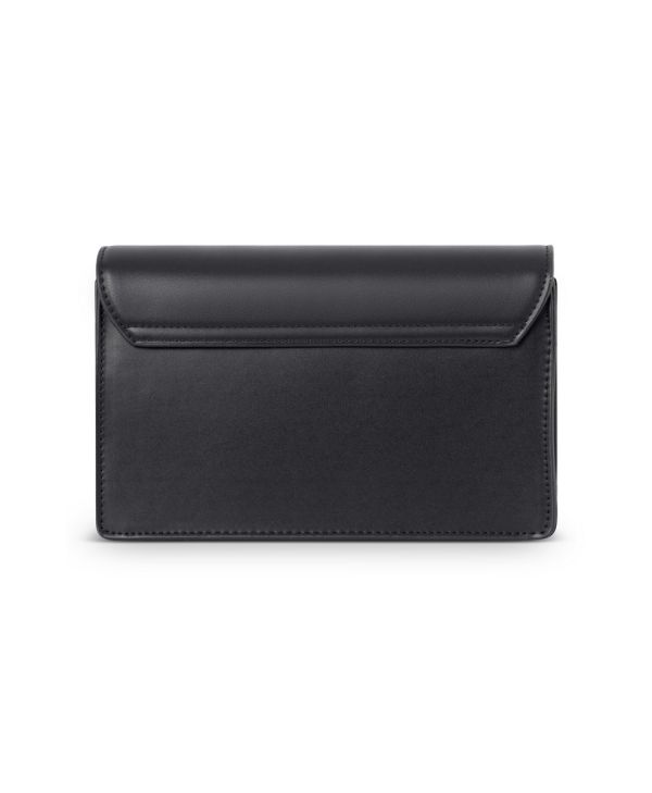 Geantă femei casual de umar cu clapetă piele ecologică neagră Nobo NBAG-R1570-C020 125