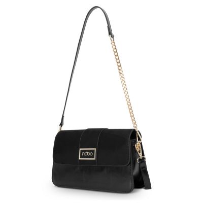 Geantă damă casual de umar piele eco neagră Nobo NBAG-R1730-C020