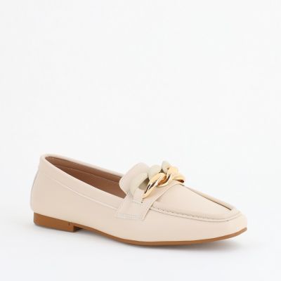 Balerini Dama Eleganti cu Design Lanț Piele Ecologica Bej Mat-BS2069BA2402794