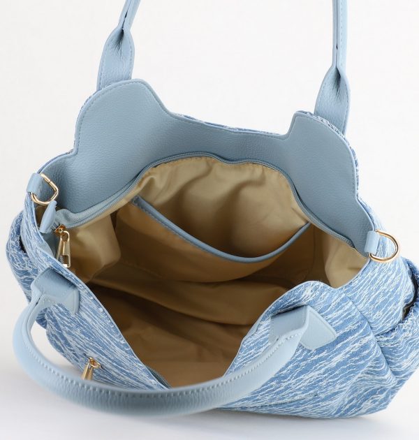 Geantă damă shopper din material denim albastră Bestini (BS24289BV2402264) 122