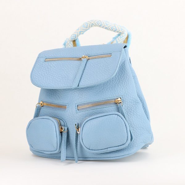 Mini Rucsac Damă din Piele Ecologică Albastru - Bestini BS24273BV2402250 122