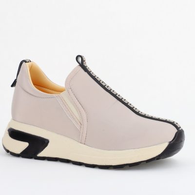 Pantofi sport damă din material sintetic Bej (BS481SP2403809)