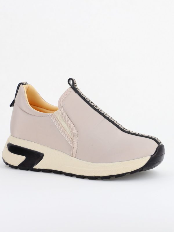 Pantofi Sport Dama - Pantofi sport damă din material sintetic Bej (BS481SP2403809)