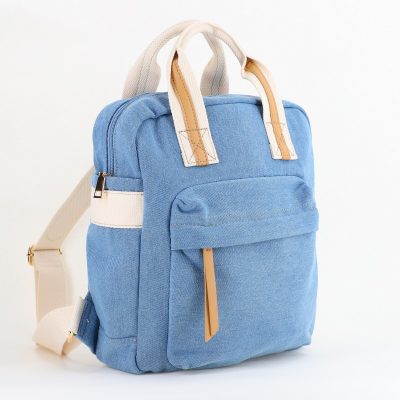 Rucsac casual Bestini cu un compartiment din material denim Albastru Bestini
