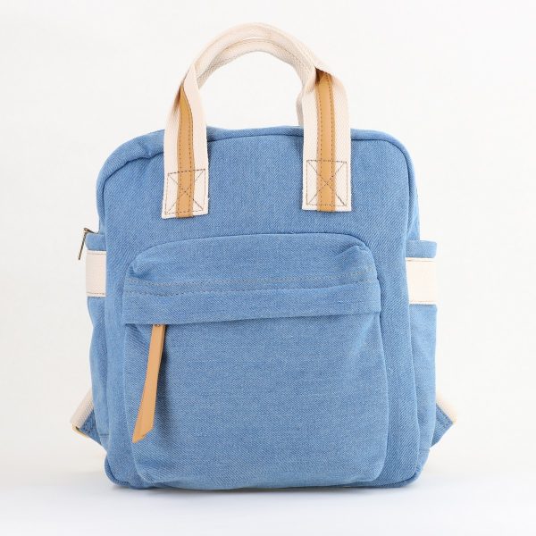 Rucsac casual Bestini cu un compartiment din material denim Albastru Bestini 120