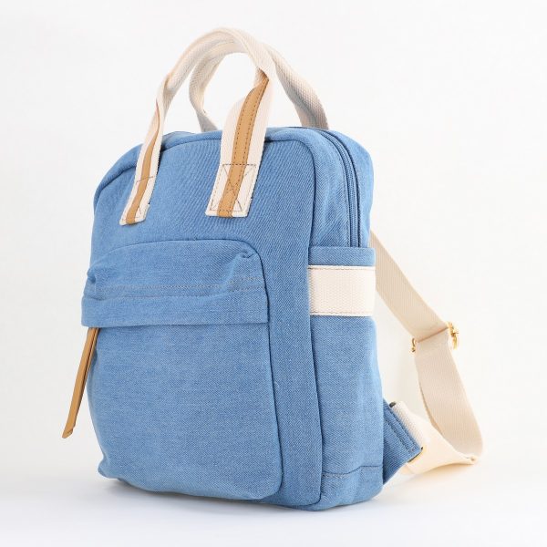 Rucsac casual Bestini cu un compartiment din material denim Albastru Bestini 121
