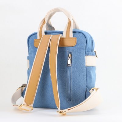 Rucsac casual Bestini cu un compartiment din material denim Albastru Bestini