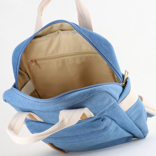 Rucsac casual Bestini cu un compartiment din material denim Albastru Bestini 122